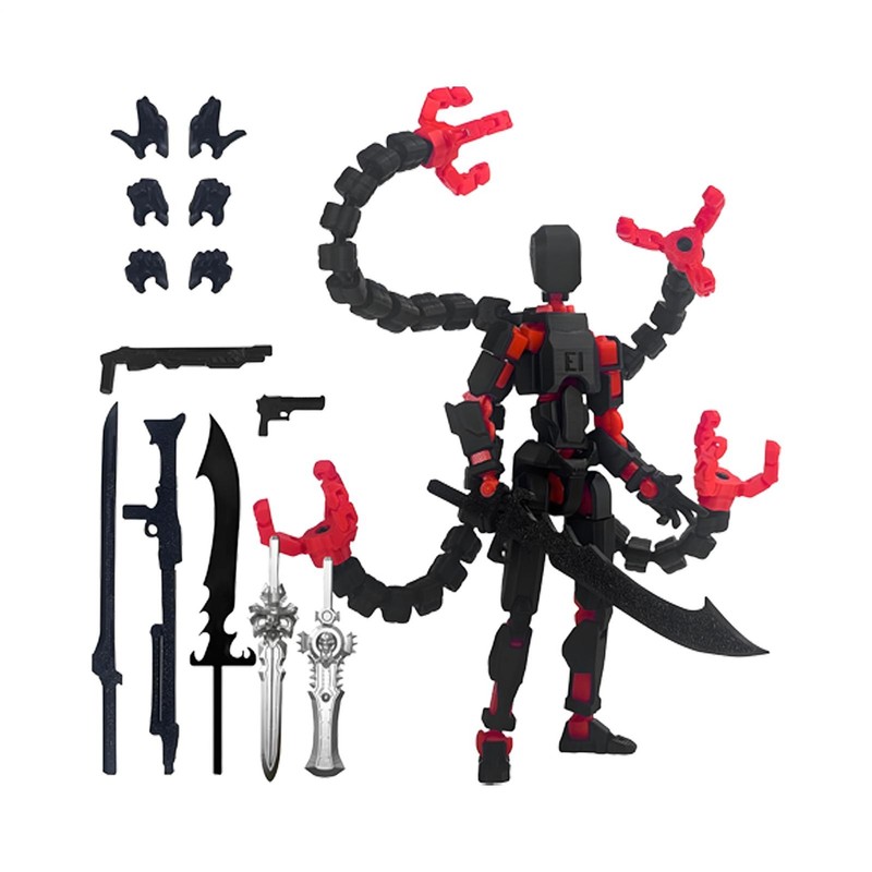 T13 Action Figure Accessories Already Assembled, Multi-Jointed Decor, 3D Printed
