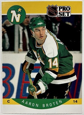1990-91 Pro Set Hockey - Aaron Broten Stanley Cup Error SSP #131 North Stars