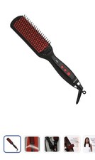 Revlon SmoothStay, 4.5 Coconut Oil-infused XL Straightening Brush, Black/Red