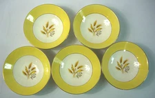 Century Services Semi Vitreous 5 Dessert/Berry Bowls Autumn Gold