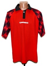 UMBRO VINTAGE TEMPLATE 1996 1998 RED FOOTBALL SHIRT SIZE L ADULT