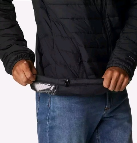 Size 6X Columbia Slope Edge Hooded Men's Jacket Black Omni-Heat Puffer $180 - Picture 6 of 9