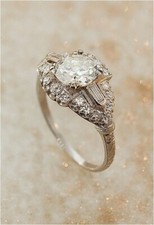 1.41Ct White Round CZ Vintage Engagement Wedding Ring 925 Sterling Silver