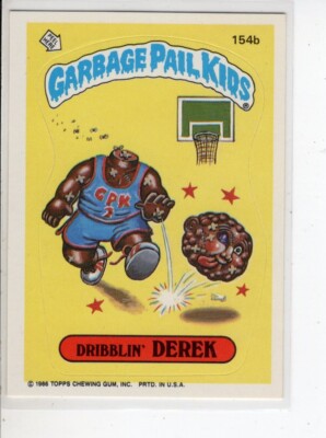 DRIBBLIN' DEREK TOPPS GARBAGE PAIL KIDS CARD SERIES 4 #154B VG | eBay