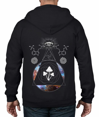 Magic Mushroom Trip Full Zip Hoodie