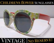   VINTAGE  Children Sunglasses With Flowers - Small Kids Sunglasses