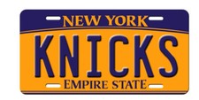 New York Knicks Novedad Placa de Aluminio con Azul y Dorado Nuevo