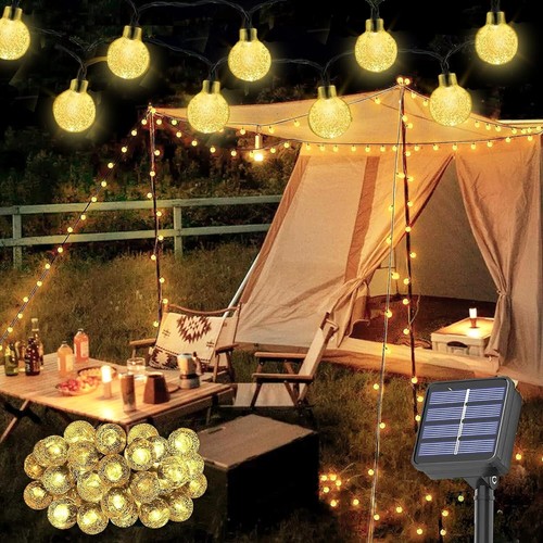 Solar Powered 50 LED String Light Garden Path Yard Decor Lamp Outdoor Waterproof - Picture 32 of 49