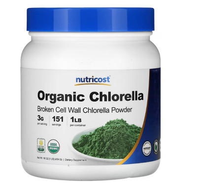 Nutricost, Bio-Chlorellapulver, 454 g