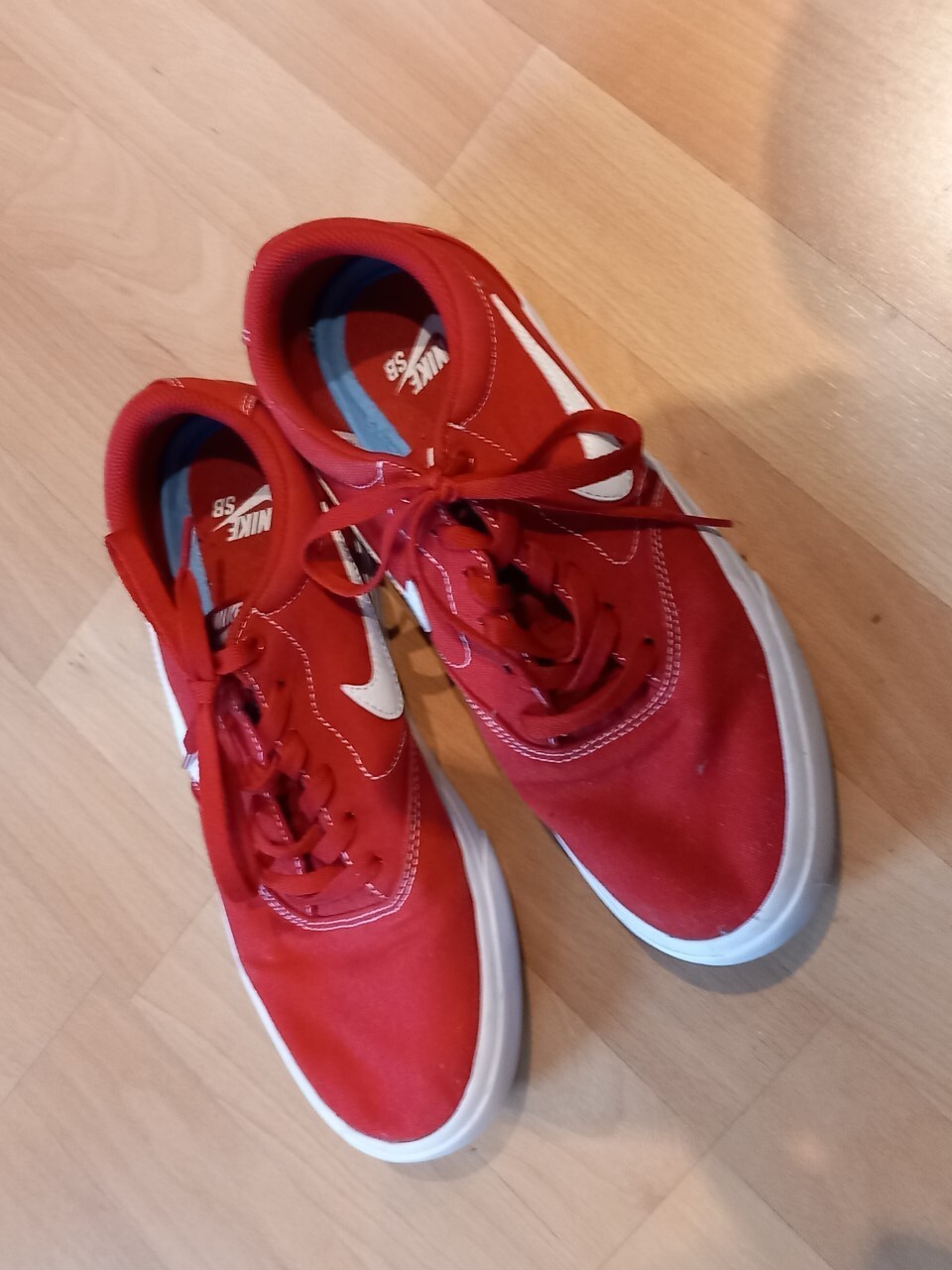 Original Nike New 43 Sneakers Red Canvas | eBay