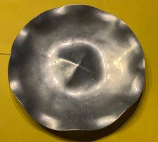 Alte Schale 20x3cm gestempelt Zeppelin Luftschiff aus Aluminium Schrott 30erJ