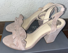 vince camuto VINTA Dusty Rose True Suede US 10 women Block heel dress sandal
