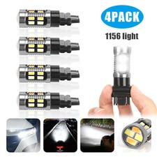 4X 3157 3156 Switchback LED Turn Signal Light Bulbs DRL 4157na 3457a White Amber