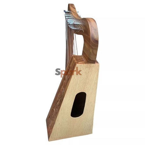 Celtic Irish Rose Harp 12 Strings Harp Solid Wood with Shelby Levers Tuning Bag - Picture 6 of 9