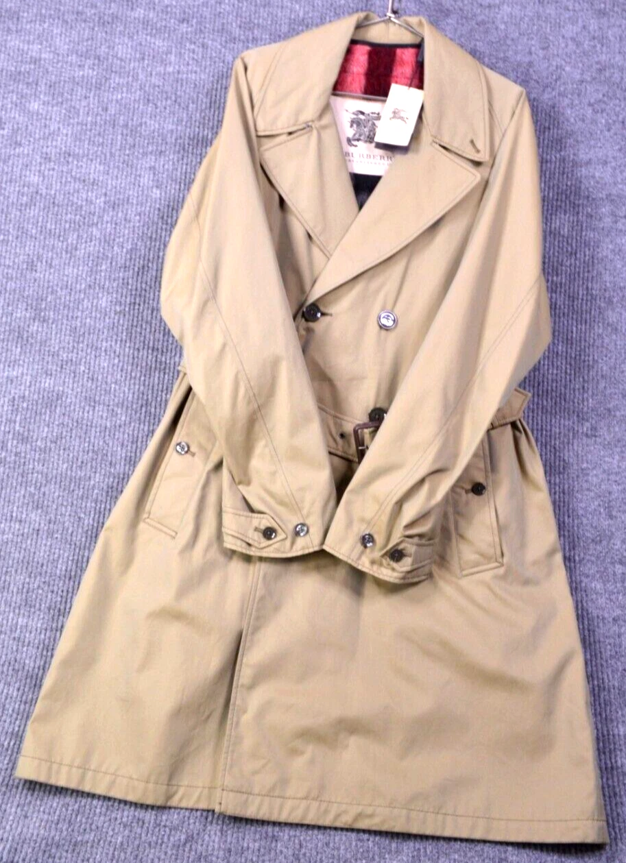 Trench Burberry taglia XL nuovo con etichette Wakefield beige lana alpaca isolata 2 pezzi uomo