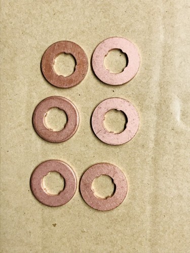 6x Junta Disco de Cobre Para Inyector Bosch F00VC17504 Para BMW Fiat Ford Iveco - Imagen 2 de 3