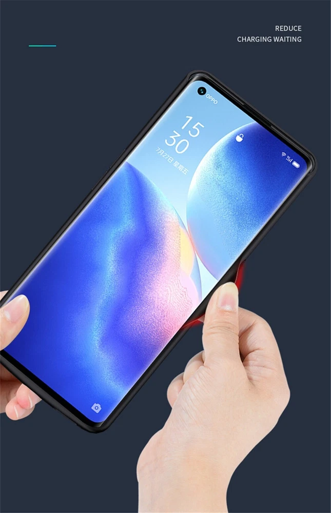 Power Bank For OPPO Find X3 Lite Battery Cases Powerbank Battery Charger Cover Power Bank For OPPO Find X3 Lite Battery Cases Powerbank Battery Charger Cover