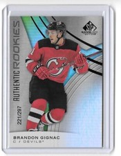 2019-20 UPPER DECK SP GAME USED BRANDON GIGNAC AUTHENTIC ROOKIES 221/297