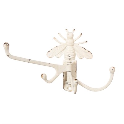 Multihaken weiß, Biene - Vintage Shabby Chic Stil von Sass & Belle