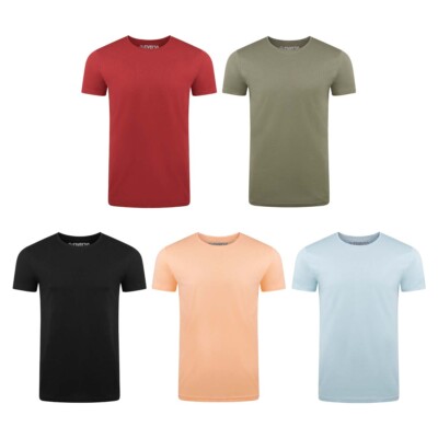 riverso Herren T-Shirt RIVAaron Rundhals Organic Cotton Bio 100% Baumwolle NEU