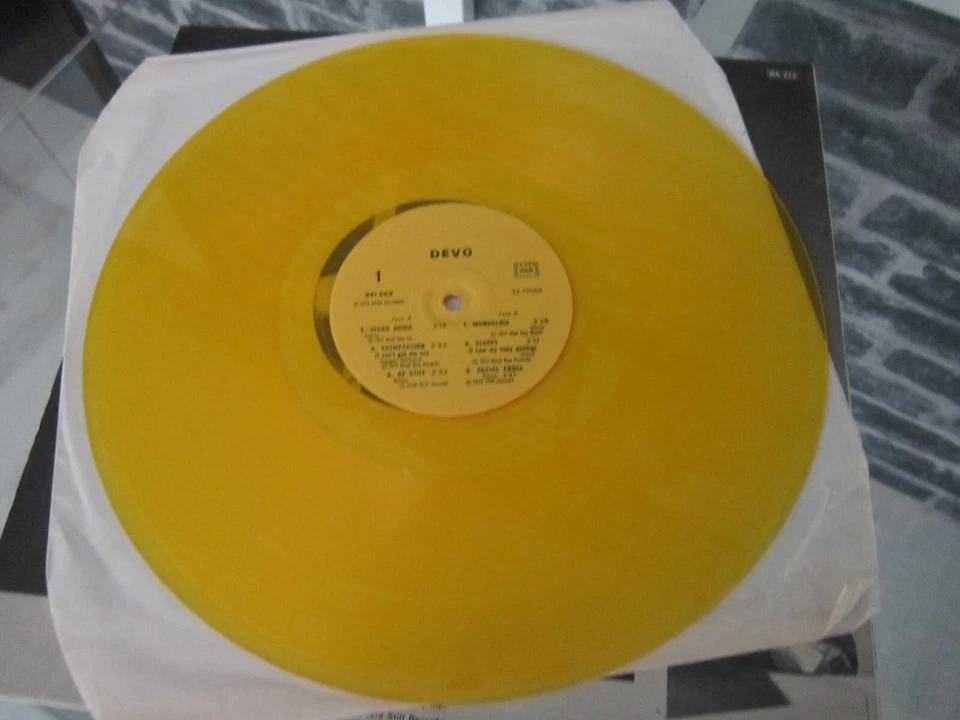 Vinyle LP 33T Devo - B Stiff 1978 Vinyle Jaune Yellow Vinyl French Press. - Photo 4/4