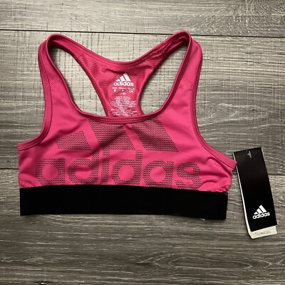 Adidas Girls Magenta Pink Climacool Sports Bra Top size