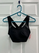 NWT Spanx Womens XS Black Medium Impact Medium Support No Wire Sports Bra 50181R