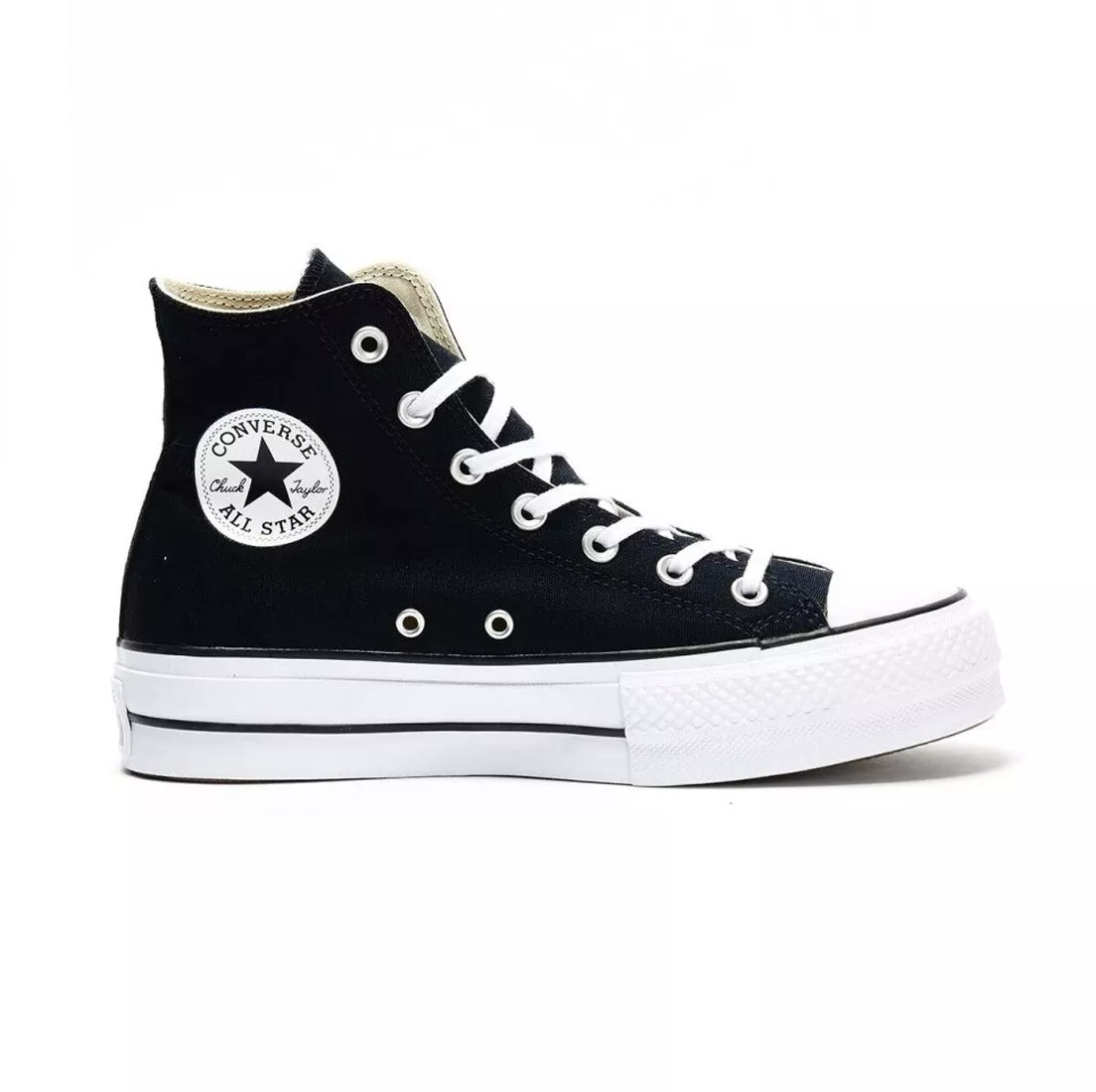 All star nere sales con zeppa