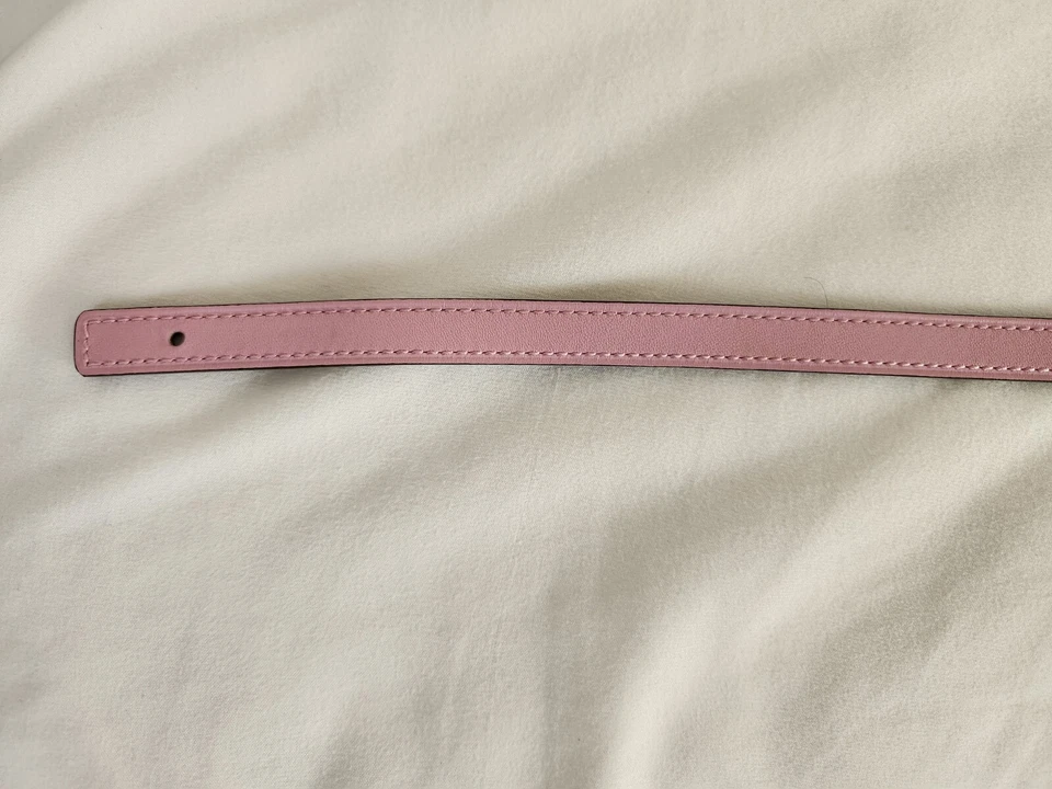 Cinturón Hermes ANCRE 13 MM Rouge Sellier/Mauve Sylvestre - Hebilla Oro Rosa Talla 85 Foto 4 de 4