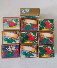 Vintage 1995 Christmas Nerds Mini Treat Boxes Lot of 10 Props Willy Wonka *READ*