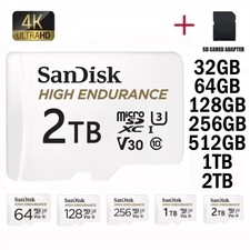 32 64 128 256 512GB Scheda di memoria microSD Sandisk High Endurance U3 V30 C10