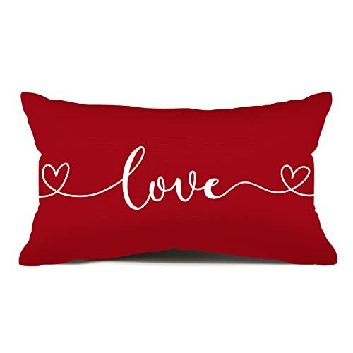Valentines Day Love Throw Pillow Cover Spring Farmhouse Decorations