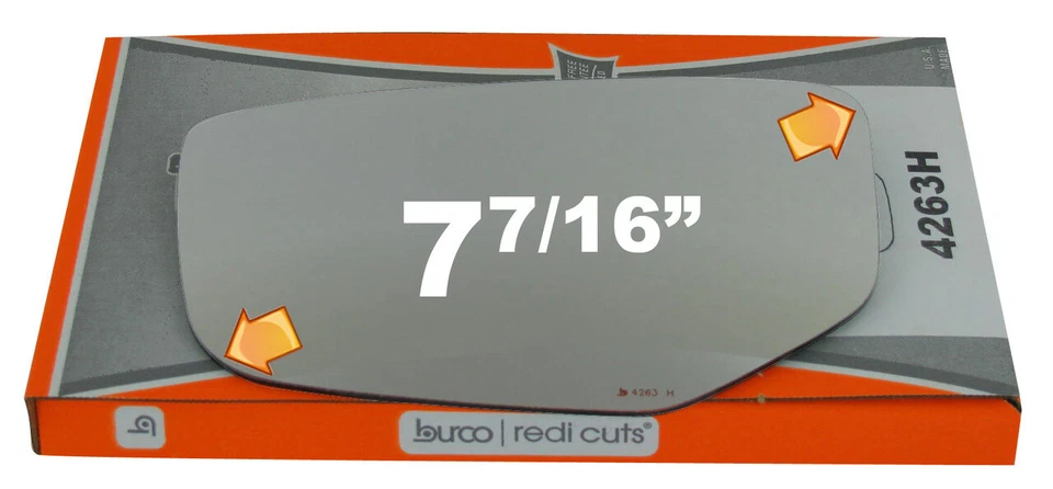 New Flat Left Power Replacement Mirror For 08-12 Honda Accord W/O Backing Plate - Image 3 of 4