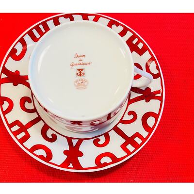 Hermes Balcon du Guadalquivir Red Large Breakfast Cup Tea Coffee