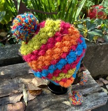 Kids TURTLE FUR Youth Tassel Hat with Ear Flaps Colorful and Warm