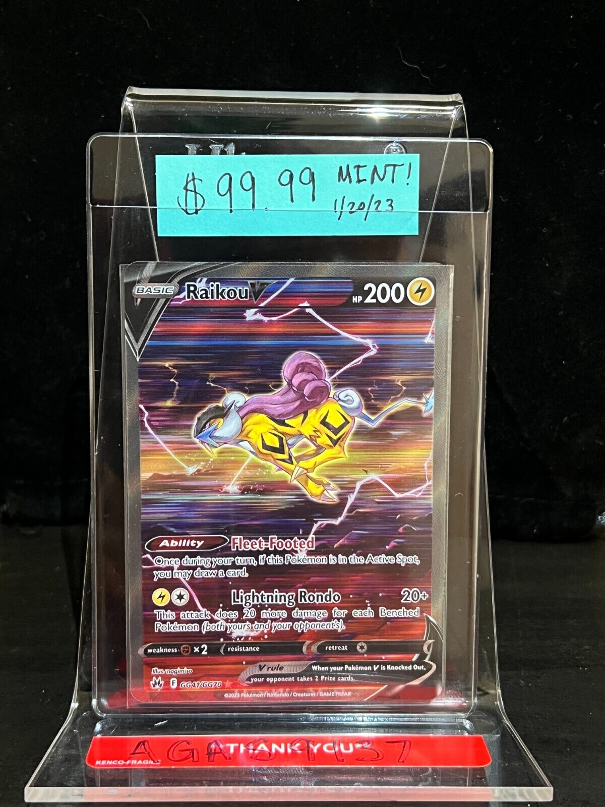 2023 Pokemon SWSH Crown Zenith GG41/GG70 Full Art/Raikou V PSA 10 GEM –  CardDogTCG