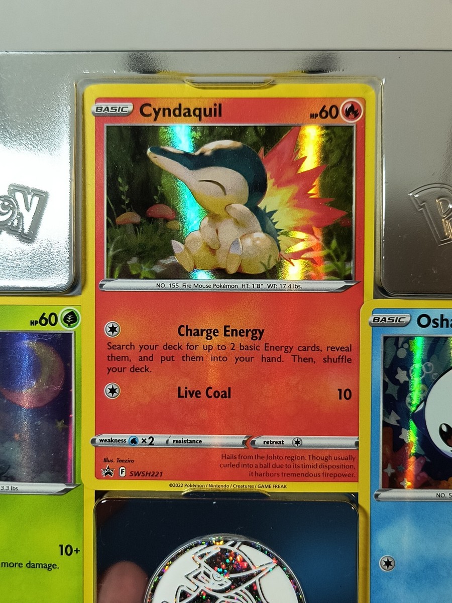 Pokemon Black Star Promo LOT + Coin Rowley,Cyndaquil,Oshawott