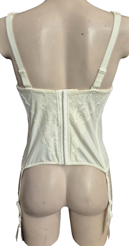 Change Basic Corsage Schalen Bügel-BH Gr.85E UK38DD Korsage mit Strapse & Spitze - Picture 4 of 6