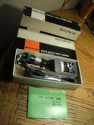 Vintage Sony DCC-2AW Car Battery Cord w/Stabilizer Original Boxes & Manual  NEW?