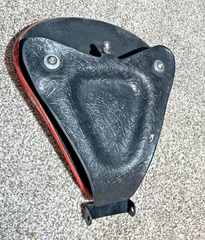 Solo Sitz Sportstar  Harley Davidson Castom Umbau Leder Orange - Bild 4 von 4