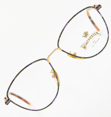 WINCHESTER PALMDALE Turtle/Gold Butterfly Frame Glasses Vintage 80s Women