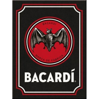 Bacardi Logo Foto Magnet Souvenir Kühlschrank Black Rum Neu