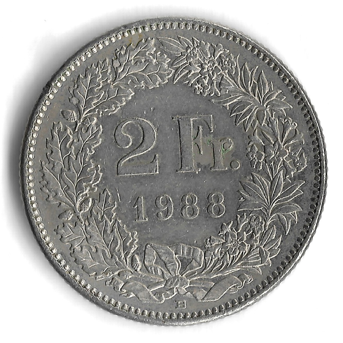 1988 Switzerland 2 Francs World Coin - Mintage 10,029,000 - KM# 21a | eBay