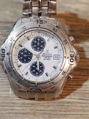Cadran De Montre Festina Chronographe Quartz Avec Date - Pièce Horlogerie D'occasion