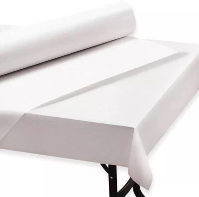 100M x 1.2M White Banquet Roll Paper Table Cover Cloth for Wedding Dinner Party