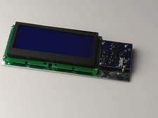 192 x64 Graphic Display LCD Module SPI Serial Gray on Blue, 5 Button  2 LED PCB