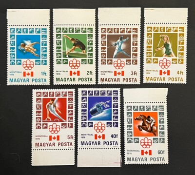 Travelstamps: 1976 Hungary stamps Scott #2424-2430 Olympics Mint MNH OG ...