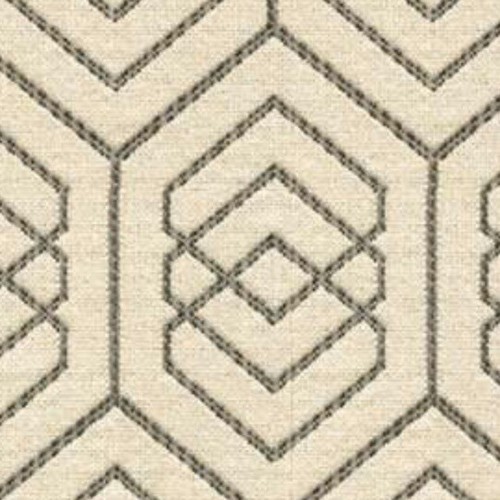 THOM FILICIA KRAVET 32824 GEOMETRIC UPHOLSTERY FABRIC FISCOE / STEEL BY THE YARD - Afbeelding 2 van 3