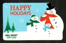 WALMART Snowman Family ( 2008 ) Die-Cut Gift Card ( $0 )