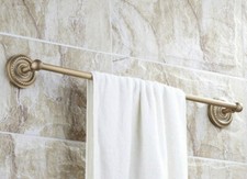 Antique Brass Wall Mounted Bathroom Single Towel Rail Holder Rack Bar aba085